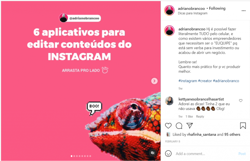 FOTO COM DICA - IDEIA INSTAGRAM