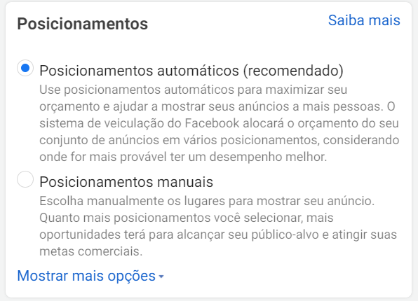 Etapa 3: Selecione seus canais de anúncio - como anunciar no Instagram