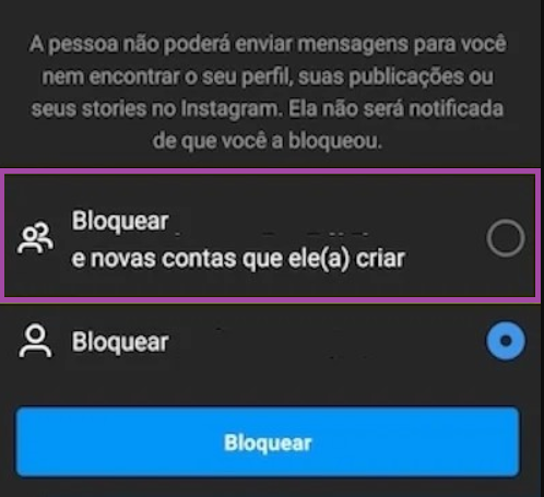 nova função de bloqueio do Instagram 