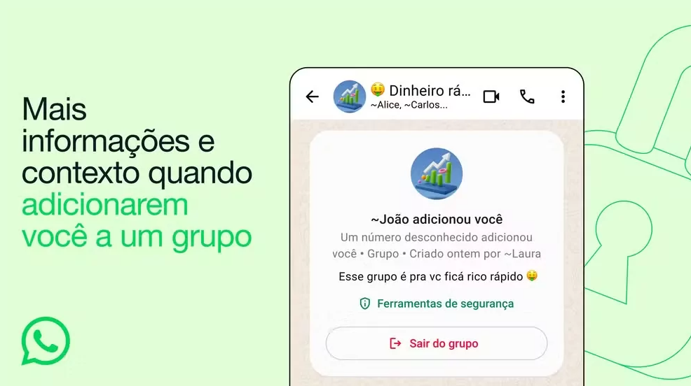 Novidade! WhatsApp vai introduzir avisos para identificar grupos suspeitos